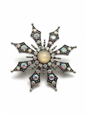Kenneth Cole Brooch, Retired KC Sparkling Snowflake Brooch